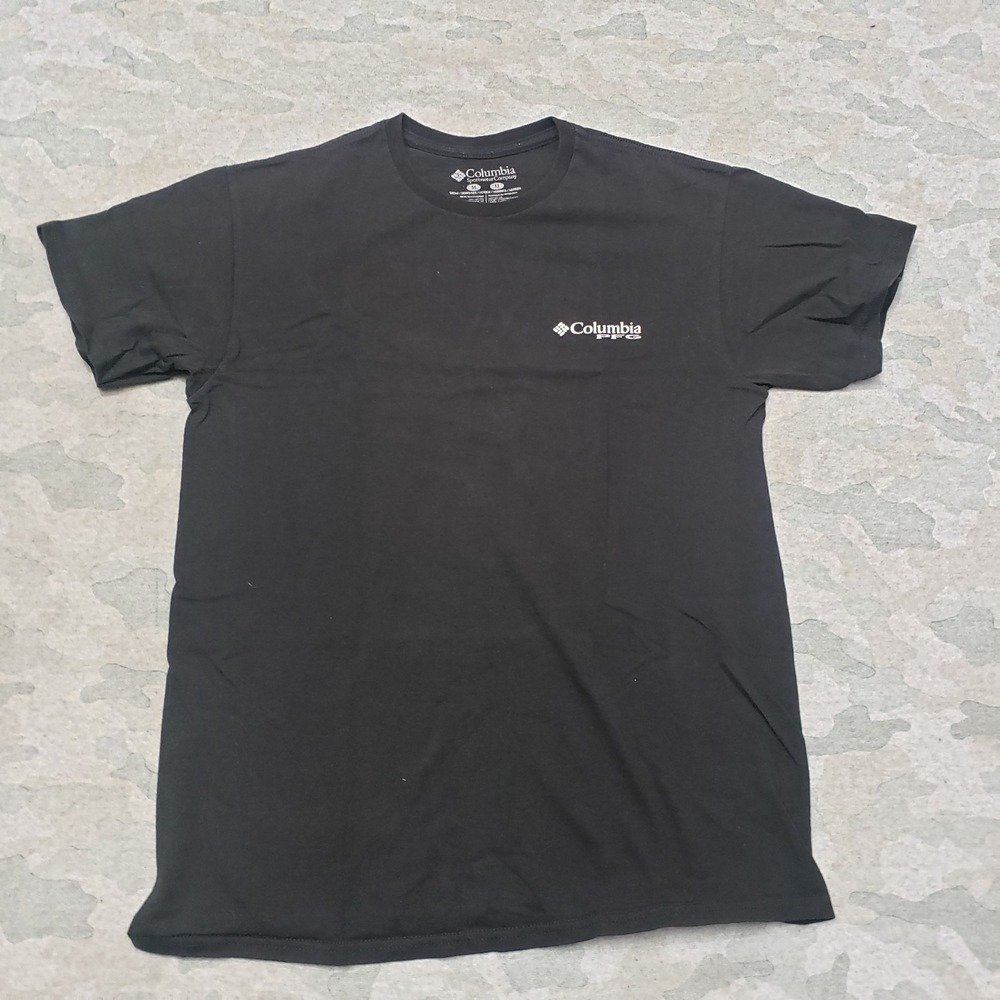 Columbia PFG Shirt Mens Medium Black Short Sleeve Fishing Outdoors
